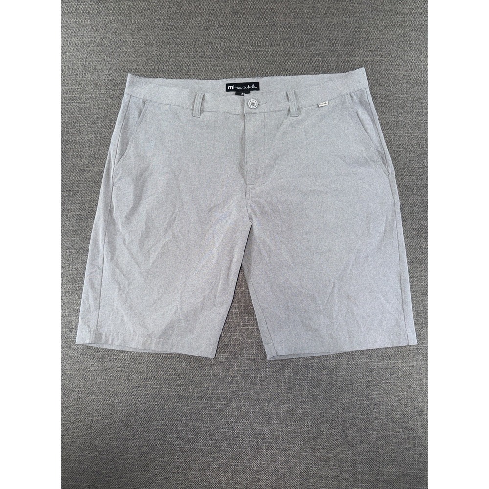 TravisMathew Golf Shorts Men's 38 Gray Stretch Performance Flat Front Casual‎